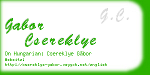 gabor csereklye business card