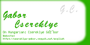 gabor csereklye business card